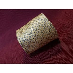 Vintage Tommy Hilfiger Necktie Featuring Blue White and Gold Fashion Clothes =